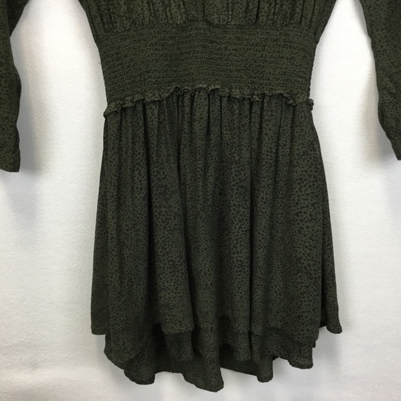 Rails Jasmine Olive Speckled Long sleeve Mini Dress - Picture 8 of 12